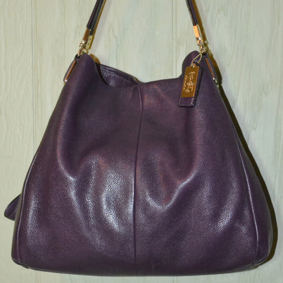 Coach Handbags - Coach Madison Phoebe Purple Shoulder Bag 26224 EUC